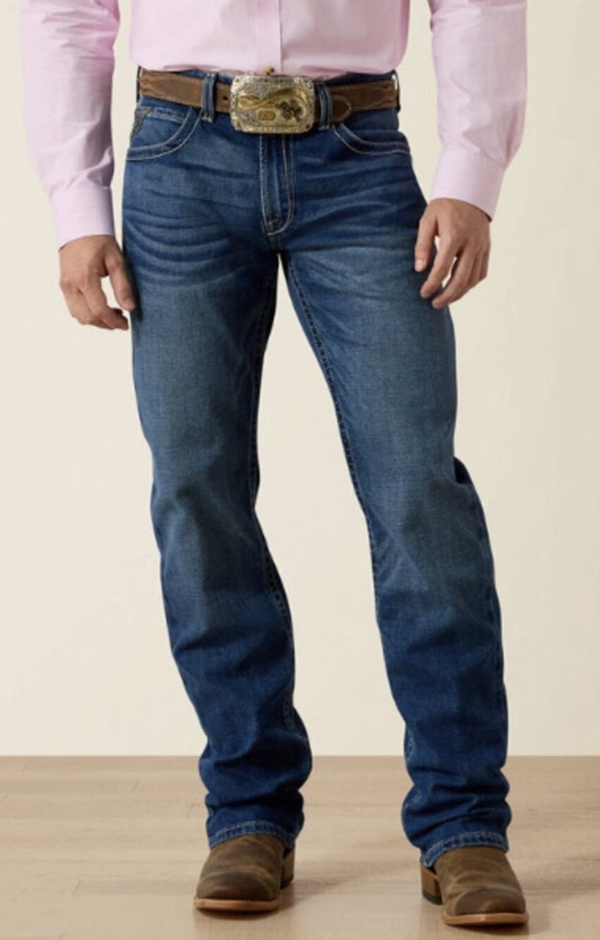 Ariat Men's 38x30 M5 Straight Marston Walden Blue Straight Leg Jeans T3-6